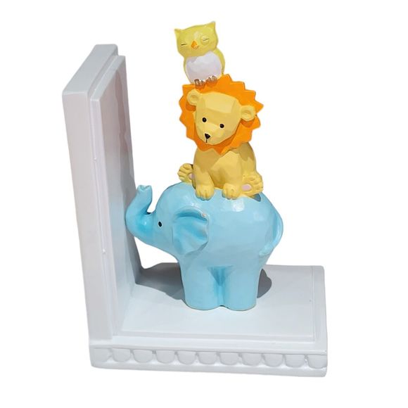 Set of Two Bookends With Multicolored Animal Figures 6x 5x 3.5 In‎ - Picture 3 of 4